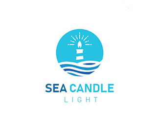 SeaCandle灯塔logo设计