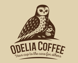 Odelia咖啡馆标志设计