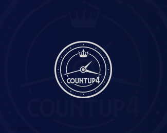 CountUp4时钟品牌标志设计